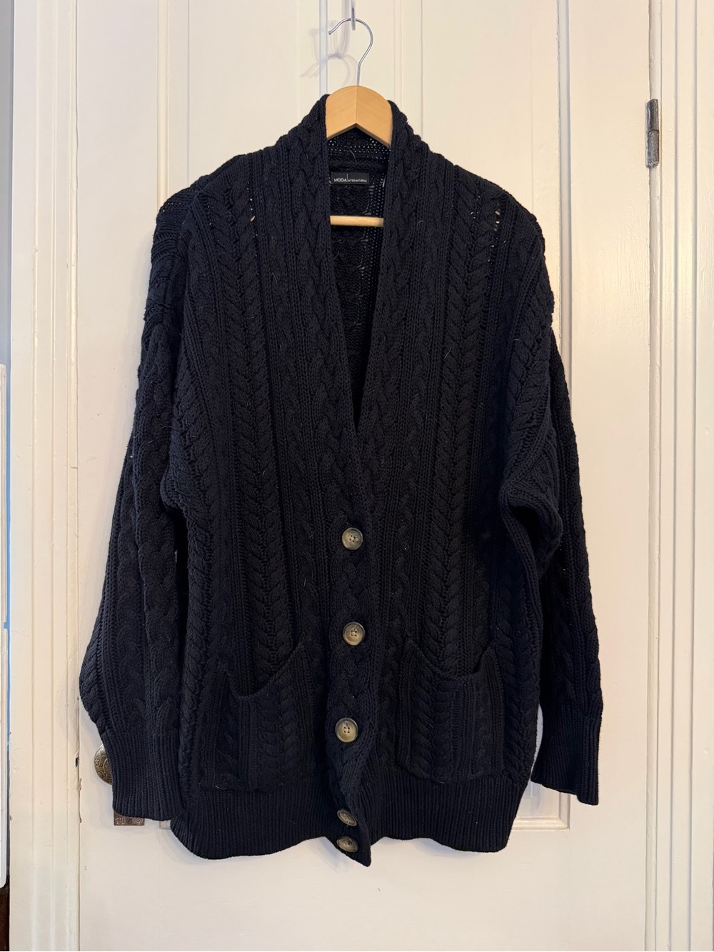 VS Oversized Boyfriend Cable Knit Cardigan